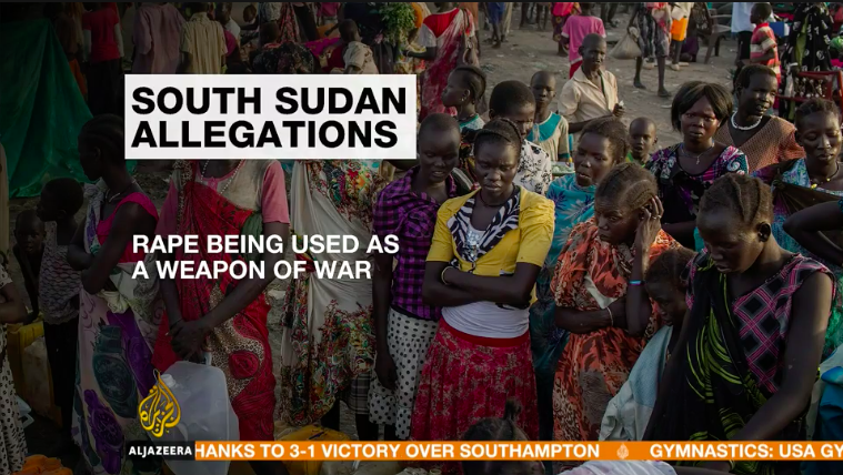 Aljezeera screen grab of South Sudan Allegations
