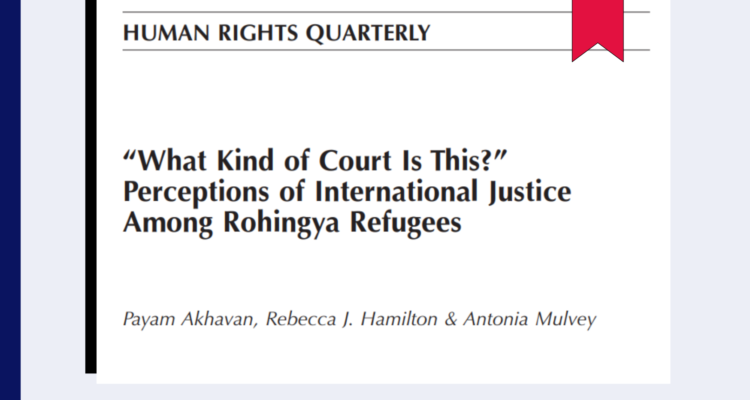 “What Kind of Court Is This?”: Perceptions of International Justice Among Rohingya Refugees