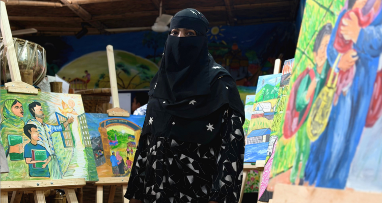 Rohingya artists paint memories of home and hopes for justice