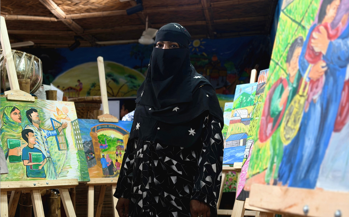 Rohingya artists paint memories of home and hopes for justice