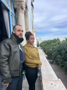 Mustapha Djemali's children, Fadhel and Yusra, at court before the verdict